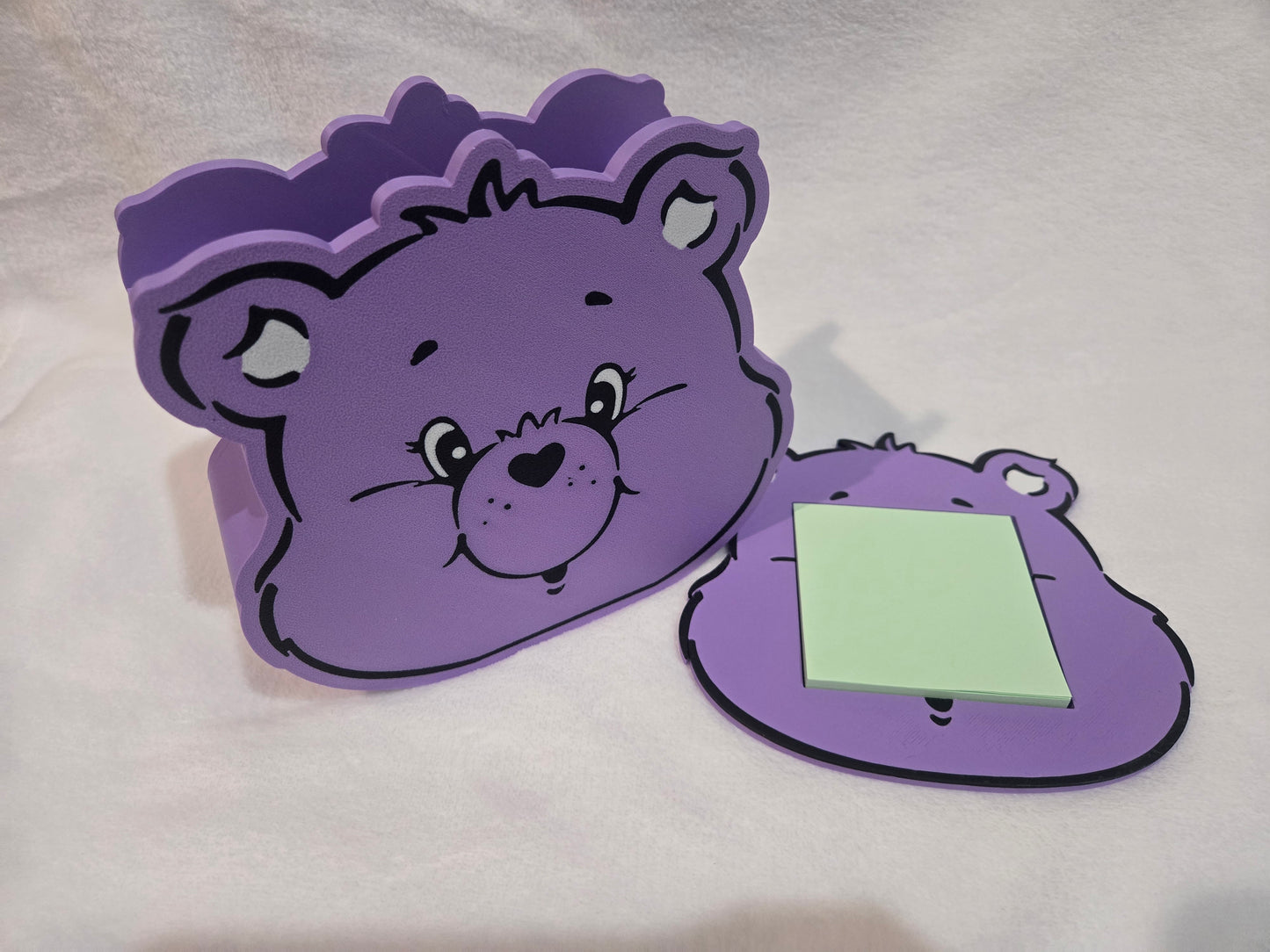 Purple Bear Pencil / Pen & Sticky Note Combo