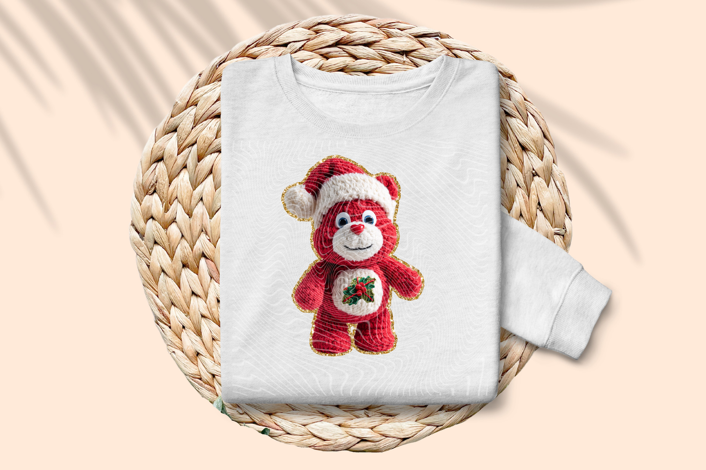 Christmas Faux Yarn Bear Crewneck