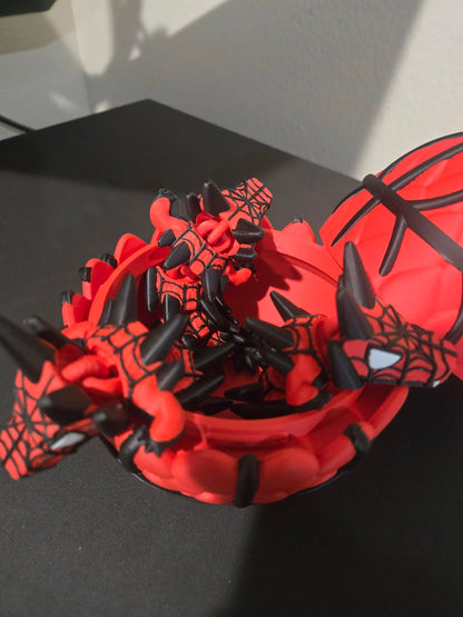 Spider Egg with 3 Dragons 3D Printed