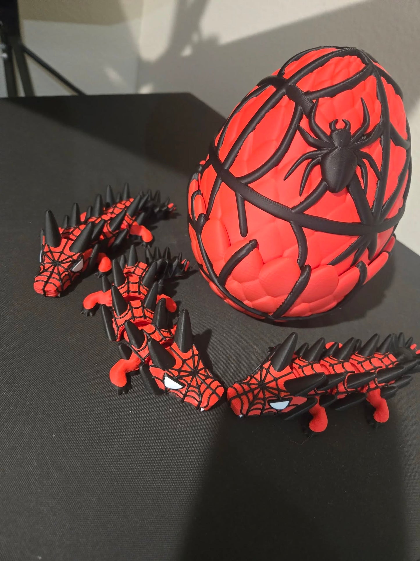 Spider Egg with 3 Dragons 3D Printed