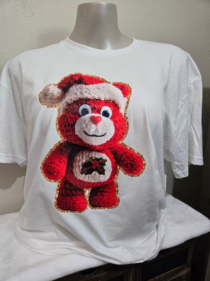 Christmas Faux Yarn Bear