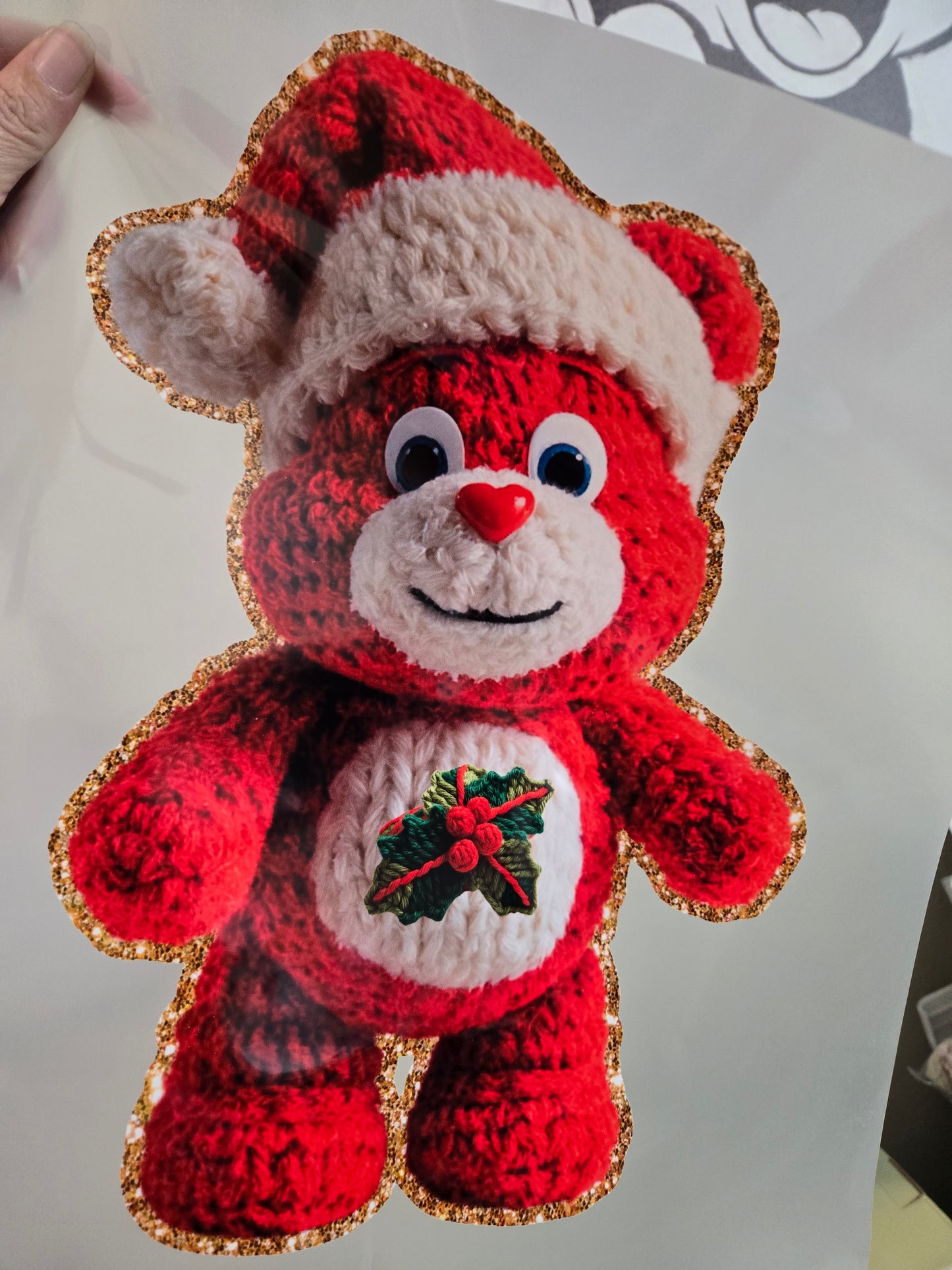 Christmas Faux Yarn Bear