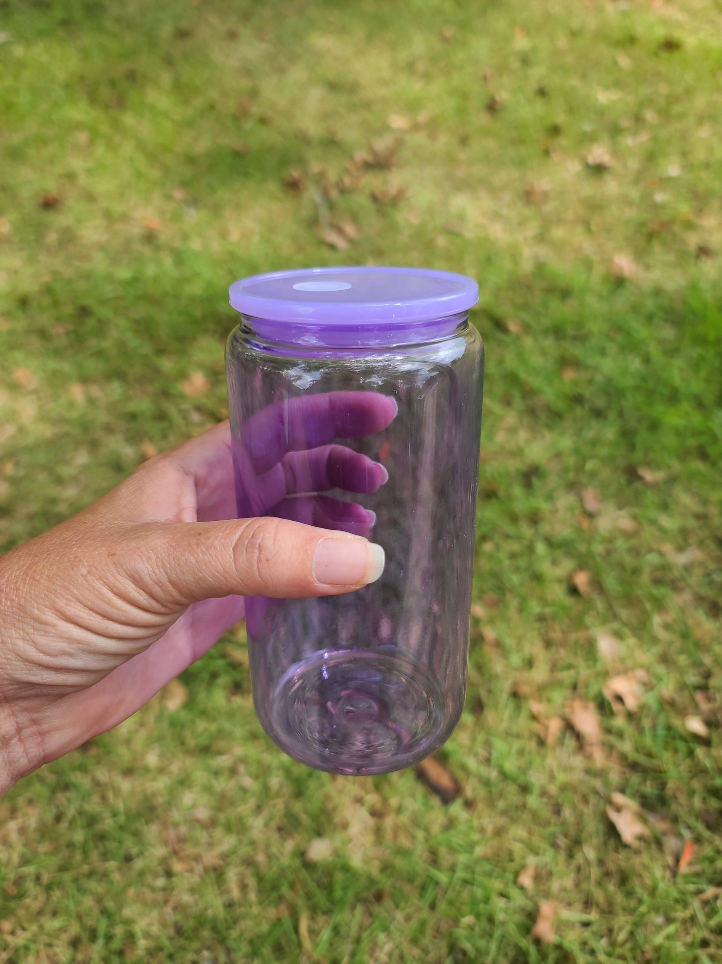 Colored 16oz Glass with Lid / Sublimation Blanks